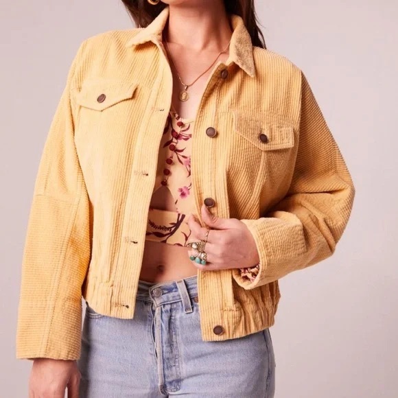 Band Of The Free yellow corduroy jacket, Sand
- size small - Picture 1 of 10